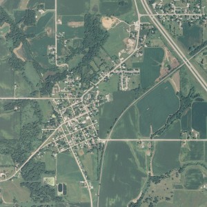 Beacon, Iowa aerial view from 2009.